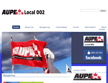 Tablet Screenshot of local002.aupe.ca